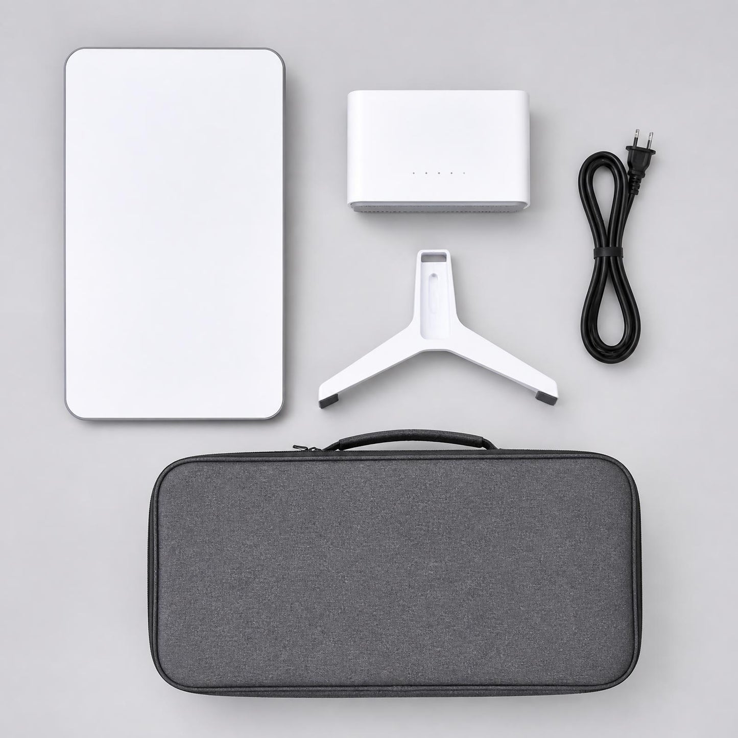 Satellite internet kit: terminal, router, power cable, mount and carrying case